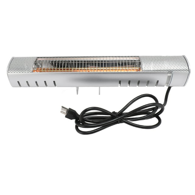 Infrared Outdoor Heater, US Plug 110V Aluminum Alloy Wall Mounted Patio Heater Fast Heating for Backyard