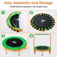 thumbnail image 3 of Jump Into Fun 36'' Mini Trampoline for Kids, 3FT Toddler Trampoline with Handle, Foldable Kids Trampoline Indoor/Outdoor for Toddlers Ages 3-6, Small Fitness Rebounder Trampoline, Easy Storage, 3 of 7