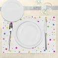 thumbnail image 3 of Ambesonne Abstract Art Place Mats Set of 4, Vivid Stars Design, Standard Size, Multicolor, 3 of 6