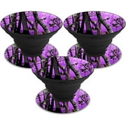 MightySkins POSOCK-Purple Tree Camo Skin Decal Wrap for Pop Sockets Sticker - Pack of 3 - Purple Tree Camo