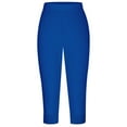 thumbnail image 5 of Simua Women's Capri Leggings Summer High Waisted Solid Color Slim Fitting Yoga Base Pants, 5 of 7