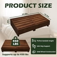 thumbnail image 4 of Wooden Step Stool 6” Height, Bed Steps for High Beds for Adults and Elderly, Step Stool for Bed, Bedroom, Kitchen, Living Room, Dark Brown, 4 of 14
