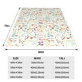 thumbnail image 3 of Bixox Fleece Blanket Wildflower Watercolor 4 Pattern Super Soft Double-Sided Microfiber Flannel Blanket for Sofa, Bed, Couch,Suitable for All Seasons - 80"x60", 3 of 5