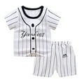 thumbnail image 1 of Toddler Boys Cartoon Print Pattern Short Sleeve Clothes Summer Two-piece Sute, 1 of 9