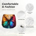 thumbnail image 6 of Lsque Vibrant Rainbow Butterfly A Printed Women's Running Shorts with Liner Pockets,Elastic Quick Dry Workout Athletic Gym Yoga Shorts,Womens High Waist Shorts-X-Large, 6 of 9