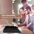thumbnail image 3 of PU Leather Collection Letter Tray, Document Desk Organizer,Stackable Office File Document Tray Holde, 3 of 5