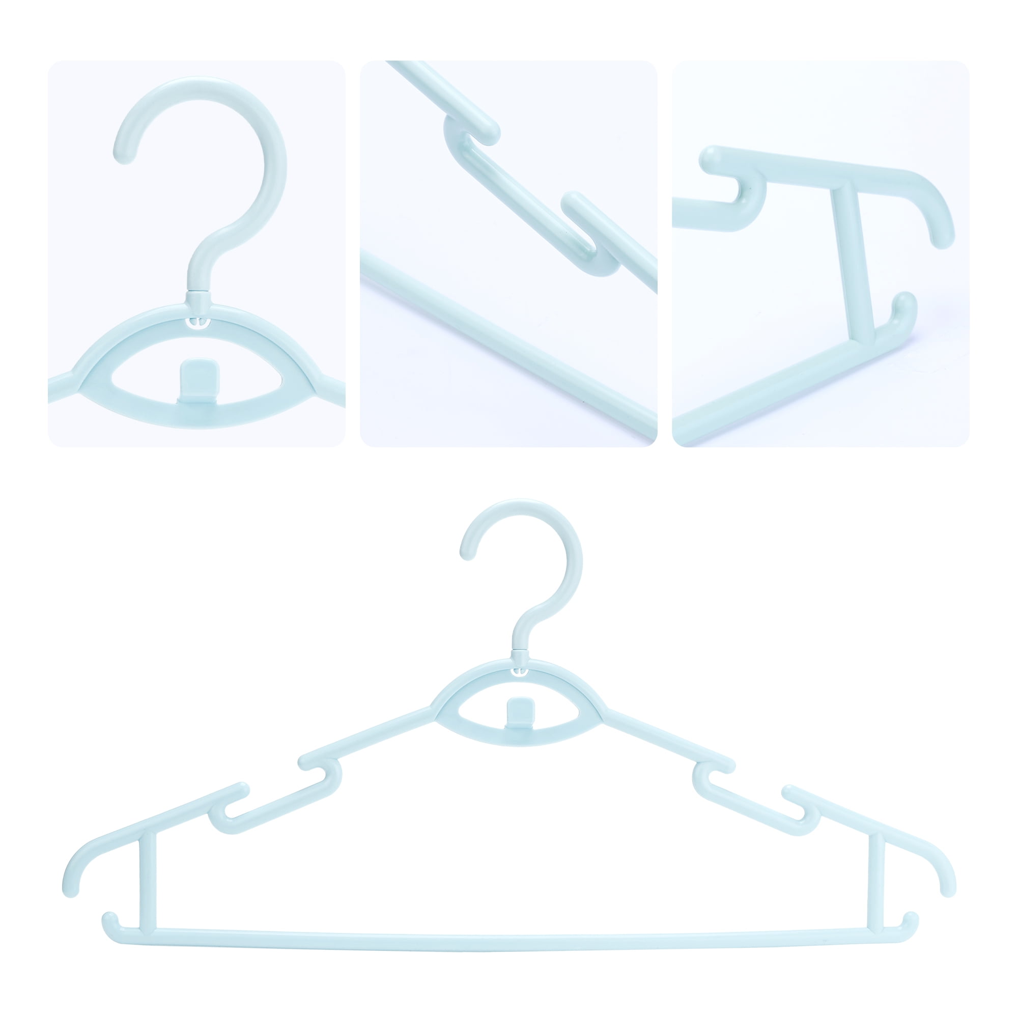 Unique Bargains Plastic Non-Slip Hangers Space Saving Clothes Hangers 30 Packs Green