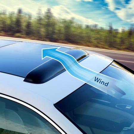 Goodyear Shatterproof Sunroof Wind Deflector 42.5, Tinted Sun and Moonroof Visor for Deflecting Noise, Rain, and Windy Weather, Car Accessories, Sun Shade Light Tint - GY004902