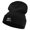 Black, variant on Let's Go Travel Embroidered 12 Inch Long Knitted Beanie - Black OSFM