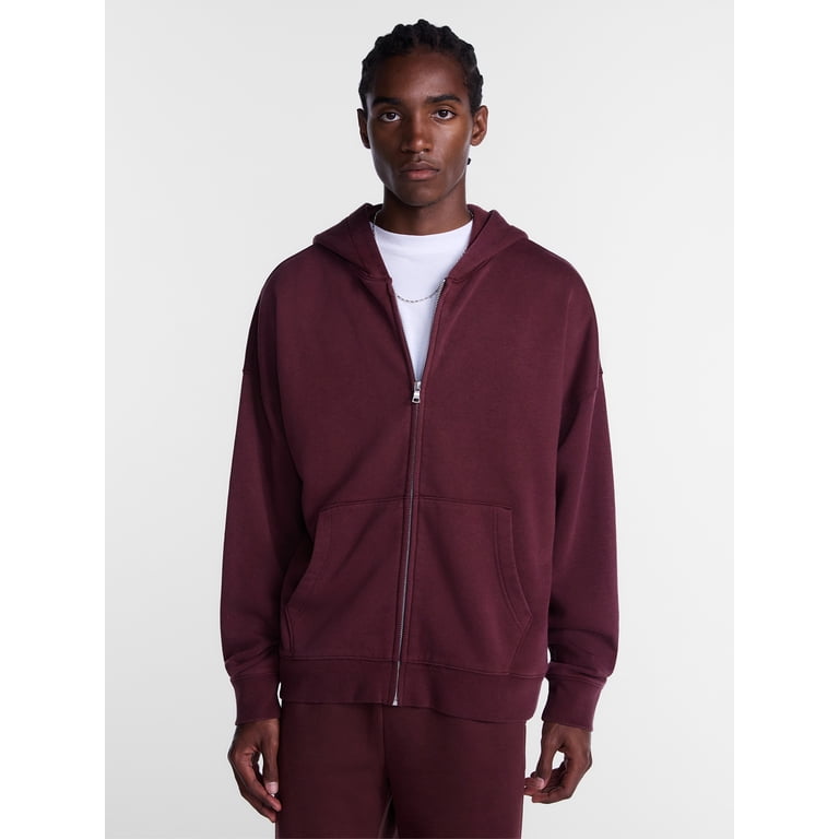 No Boundaries Men's Boxy Oversized Zip Hoodie photo 1