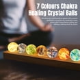 thumbnail image 3 of LOSCHEN 7 Chakra Natural Healing Spheres with LED Wooden Stand 40mm Crystal Quartz Stones for Meditation Energy Balancing Decor, Yoga Zen Home Office Desk Ornament, 3 of 9