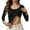Black, variant on Female T-Shirts Long Sleeve Shirts for Women Fall Colors Seamless Moda Long Sleeve T Shirt with Built in Bra for Yoga Fitness and Everyday Comfort Xl