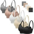 thumbnail image 4 of HBlife Wireless Sleeping Nursing Bras with Bra Extenders, 5 Pack, 4 of 7