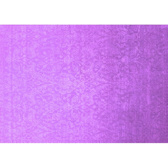 Ahgly Company Indoor Rectangle Oriental Purple Industrial Area Rugs, 7' x 10'