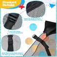 thumbnail image 3 of Triani Large Pool Storage Bag Pouch Outdoor Swimming Pool Accessories Heavy Duty Reinforced Attaches to Pool Side and Fence for Inflatables Pool Toys Floats (Black), 3 of 7