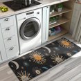 thumbnail image 3 of Black Colorful Sun Moon Star Pattern Kitchen Rug Mat,Kitchen Runner Rugs Non Skid Washable,Decorative Kitchen Floor Mats for Kitchen,Sink,Laundry,17"x47.2", 3 of 7