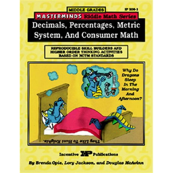 Pre-Owned Masterminds Riddle Math for Middle Grades: Decimals, Percentages, Metric System, and Consumer Math: Reproducible Skill Builders and Higher Order Think (Paperback) 0865303010 9780865303010