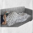thumbnail image 5 of Arrow Soft Flannel Fleece Blanket, Basic Illustration of Long Pointy Sticks Overlapping on a Plain Background, Cozy Plush for Indoor and Outdoor Use, 50" x 70", Dark Taupe and White, by Ambesonne, 5 of 5