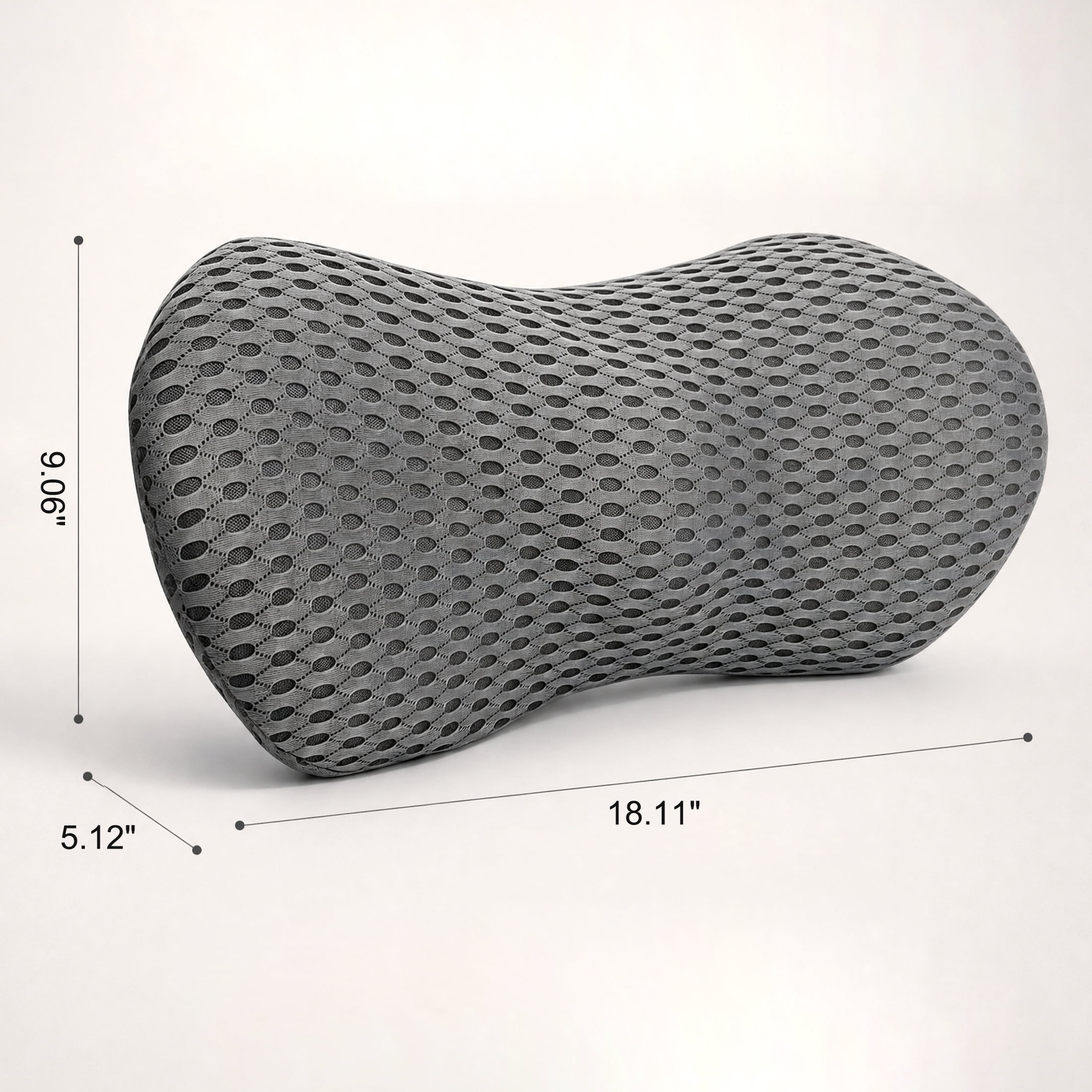 GARITIN Lumbar Support Pillow, Memory Foam Breathable Mesh Back Cushion for Office Chair Car Seat
