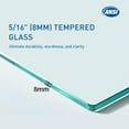 thumbnail image 6 of Topcobe 56"-60" W X 62" H Frameless Double Sliding Tub Door, Bypass Tub Shower Door Soft Closing, Bathtub Shower Door, Walk In Shower Kit, Glass Shower Door, Chrome, 6 of 15