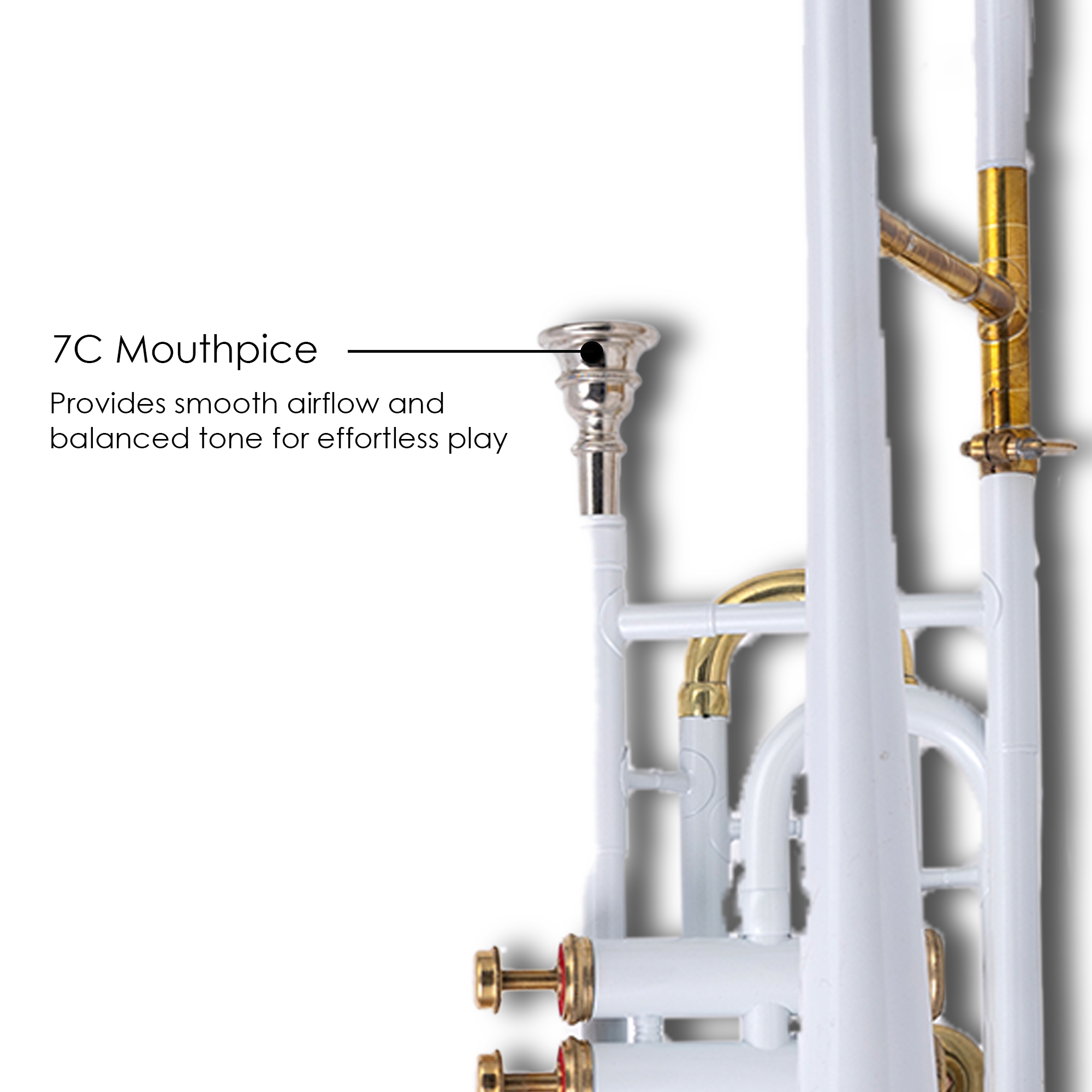 Valve Trombone Bb White brass MADE WITH HARD/CASE MOUTHPIECE GREAT SALE TRUMBONE