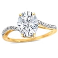 thumbnail image 2 of Star K� Big Stone Oval 10x8 Genuine White Sapphire Bypass solitaire engagement promise ring, 2 of 9