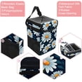 thumbnail image 2 of Daisy Foldable Car Trash Bin Mini Trash Can with Lid, Leak-proof, Hanging Storage Bag - Car Garbage Can, 2 of 6