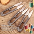 thumbnail image 2 of viviyoo U-Shaped Thread Snips, Stainless Steel Sewing Scissors, 6 Pack, Black and Pink, 2 of 7