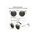 thumbnail image 2 of 3 Piezas Lentes Sol Uv-400 Gafas Redondos Steampunk Unisex, 2 of 6