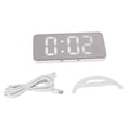 thumbnail image 1 of Reloj despertador digital LED multifunción con 2 puertos USB y atenuación automática para dormitorio y oficina TS‑8201‑W, 1 of 14