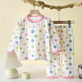 thumbnail image 2 of Girls and Boys 2-Piece Pajamas Set Kids Comfy Long Sleeve Tops and Pants Sleepwear for 6-12 Months 12-24 Months 2T 3T 4T 5T 6T 7T Children Pink,6-7 Years, 2 of 4