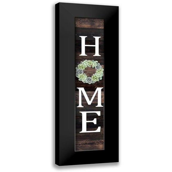 Kimberly, Allen 6x14 Black Modern Framed Museum Art Print Titled - Home Succulent Wreath