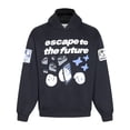 thumbnail image 1 of Sweat à Capuche Planète Cassé Tendance Américaine Imprimé Amusant de Rue plus Velours design Ample, 1 of 5