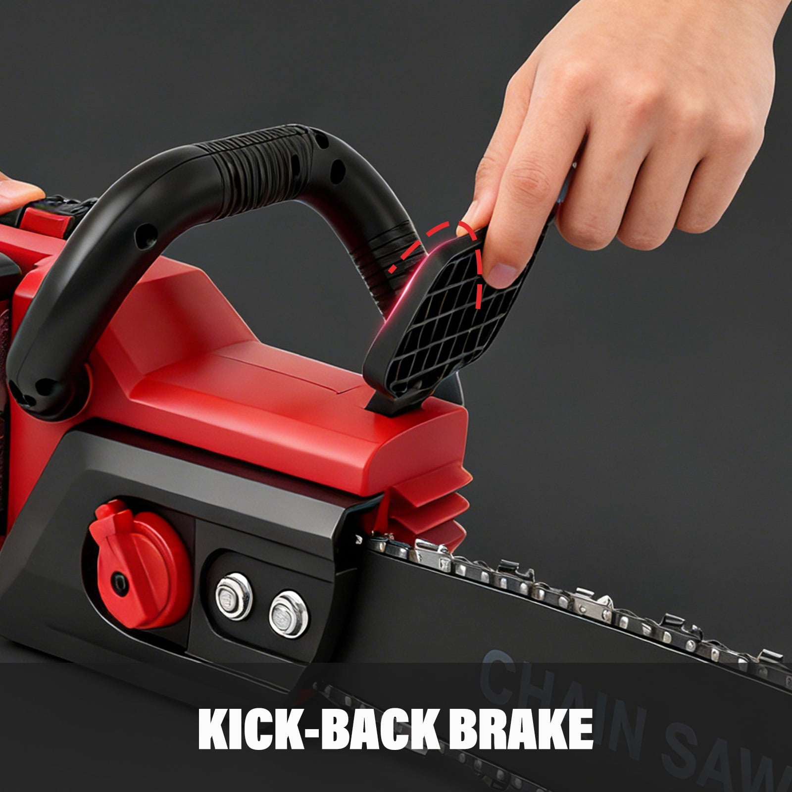 16-inch Cordless Chainsaw with 2x3000mAh Batteries, Electric Chainsaw with 3 Chains & Dual Chargers for Wood Cutting Tree Trimming