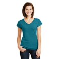 thumbnail image 1 of 6750VL Ladies Tri-Blend V-Neck Tees, Heather Galapagos Blue - Large, 1 of 1
