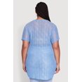 thumbnail image 5 of Womens Plus Size Sheer Textured Knit Tunic Top, 5 of 5