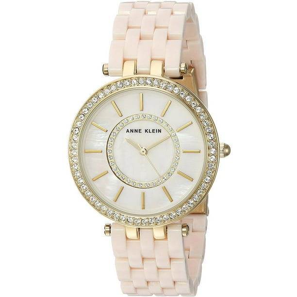 Anne Klein Anne Klein Women's 34mm Pink Resin Band Steel Case Quartz