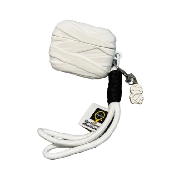 Creative Mummy Bandage Headphone Case, Silicone Protective Cover for AirPods Pro 3/AirPods 3/4/1/2, Anti-Drop Fun Design