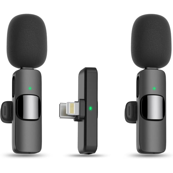 NEOYFC for Wireless Lavalier Microphone for iPhone, iPad, Android - Bluetooth Lapel Phone Mic for Video Recording - Mini Clip on Microphones for Tiktok YouTube Podcast Interview