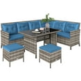 thumbnail image 1 of Outsunny 6 Pieces Patio Dining Set Wicker Outdoor Furniture Set, 1 of 10