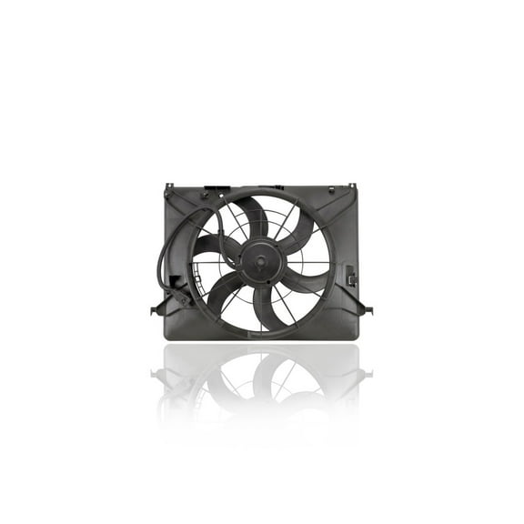 Dual Radiator and Condenser Fan Assembly - Cooling Direct Compatible/Replacement for '09-14 Hyundai Genesis Sedan 6Cy/3.8L - 253803M250