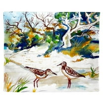 Betsy Drake TP487 24 x 30 in. Trees & Beach Outdoor Wall Hanging