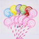 thumbnail image 2 of Colorful Cake Topper Lollipop Bow Paper Decoration For Children 36Set, 2 of 3
