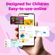 PUTECCH 10 inch Kid Tablet, Android 14, Quad Core CPU 5GWifi+Wifi6, 6GB RAM+64GB ROM, 6000mAh, Tablet Case, Pink