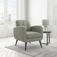 thumbnail image 5 of HL Home Furnishings Armchair in Dove Grey Linen with Espresso Legs, 5 of 11