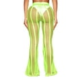 thumbnail image 2 of Kmbangi Femmes Évider Mesh Beach Pants Voir à Travers Résille Cover-up Pantalon Bikini Bas Rave Beachwear, 2 of 9