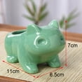 thumbnail image 3 of Abbracc Cute Cartoon Frog Shaped Ceramic Cactus Flower Plant Pot Decor S S, 3 of 9