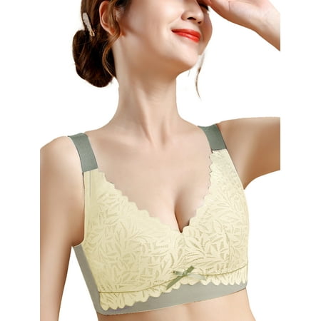 

Agnes Orinda Women s Plus Size Bras Full Figure Wireless Back Close Lace Bra