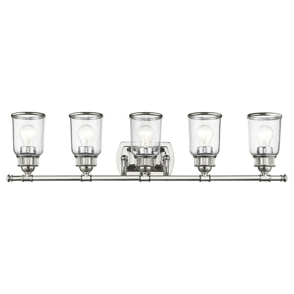 Livex Lighting Lawrenceville 5 Light Bath Vanity Light in Polished Chrome