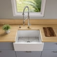 thumbnail image 4 of ALFI brand AB2418HS-W 24 inch White Reversible Smooth / Fluted Single Bowl Fireclay Farm Sink, 4 of 12
